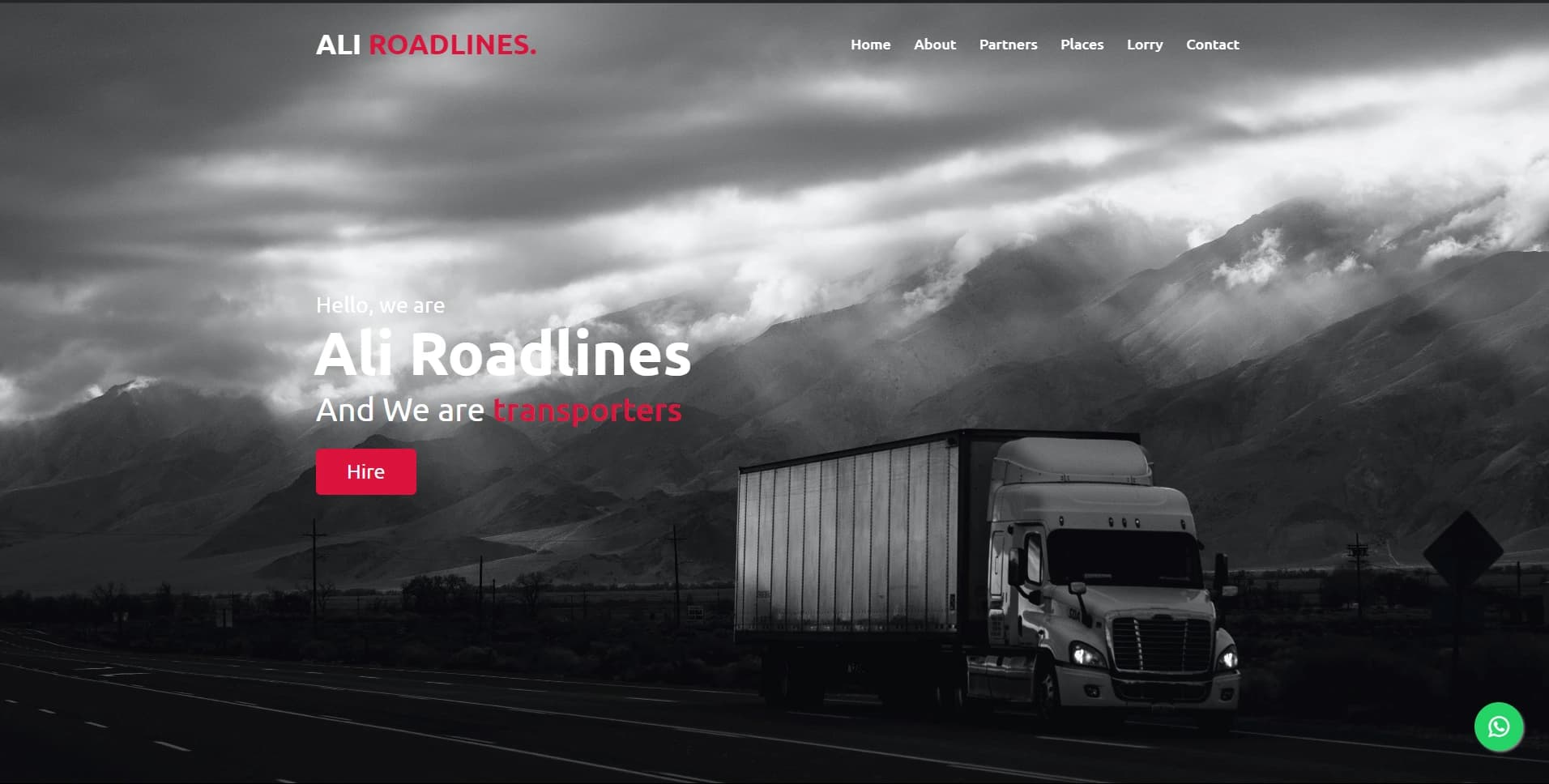 Ali Roadlines Website